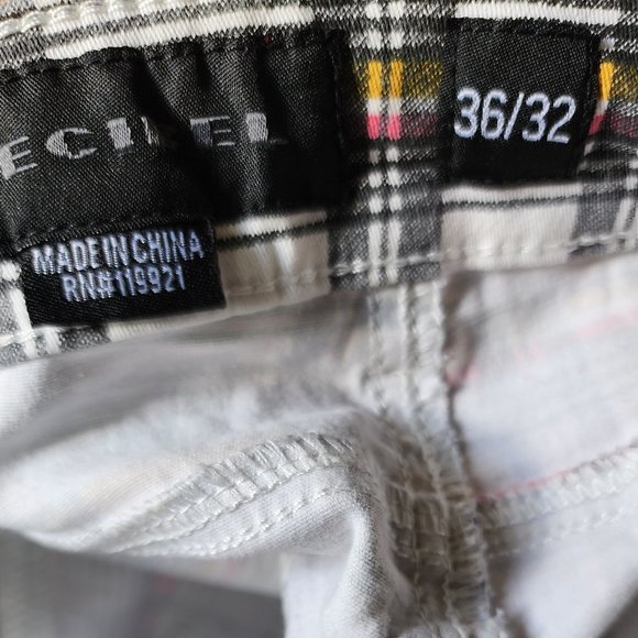 NWOT DECIBAL (36X32) Bold Plaid Slim Leg Stretch Pants - Picture 6 of 9